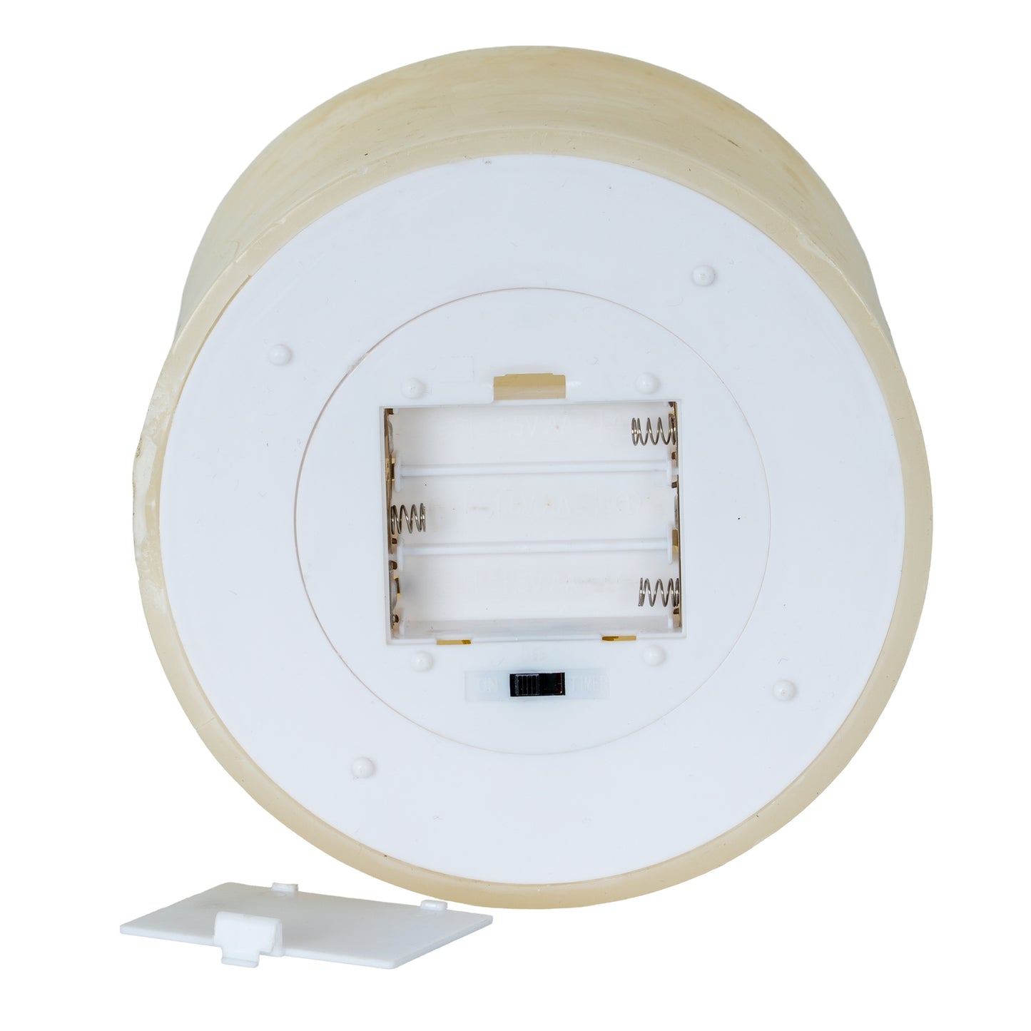 Luxe Collection Melt Effect 6x8 Taupe LED Wax Candle