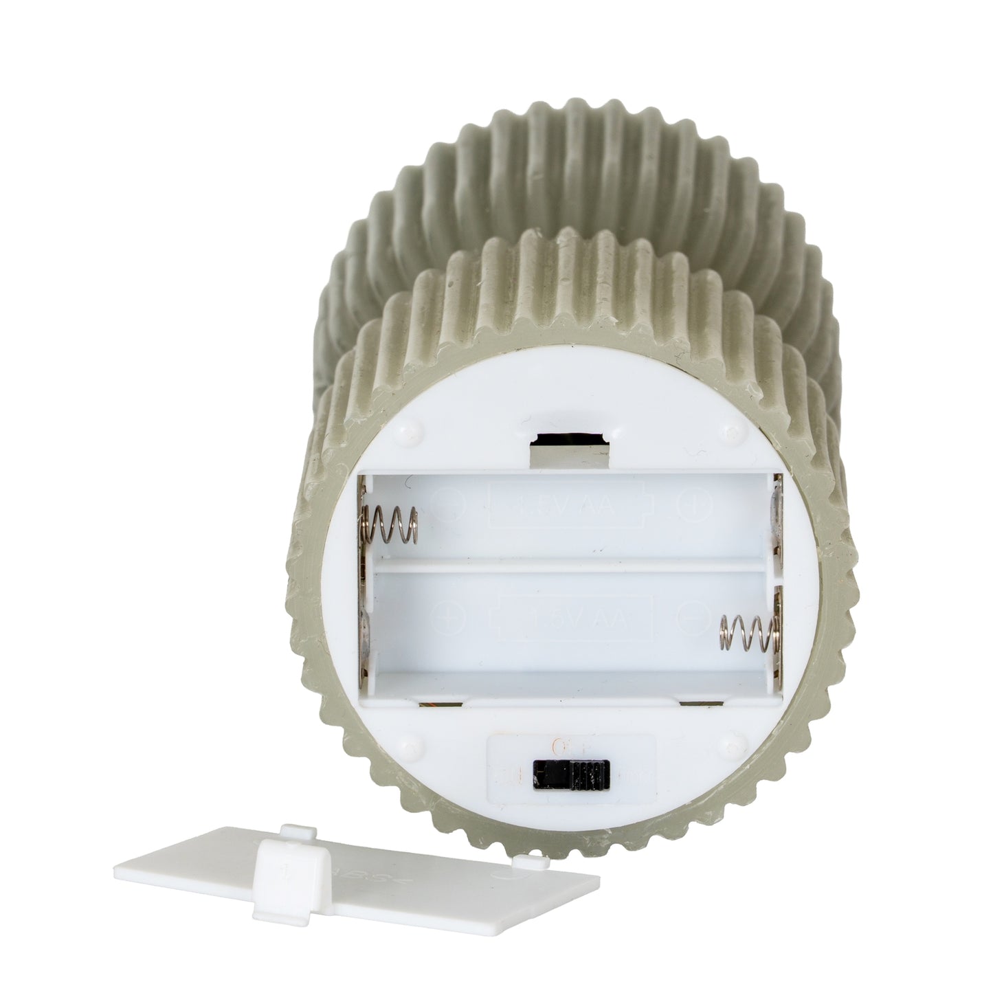 Luxe Collection Natural Glow 2.75x10 Grey Carved LED Candle