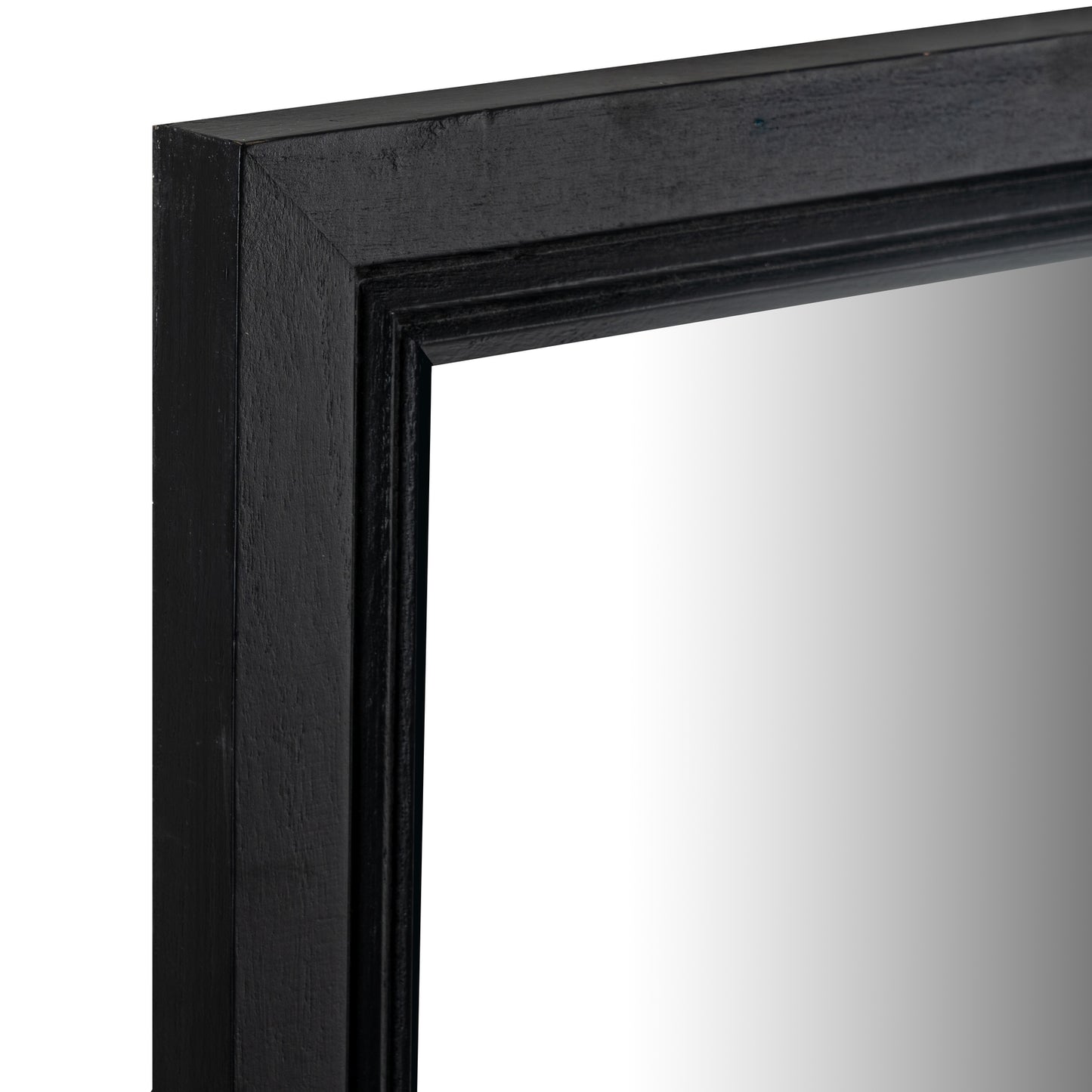 Black Wood Large Window Mirror