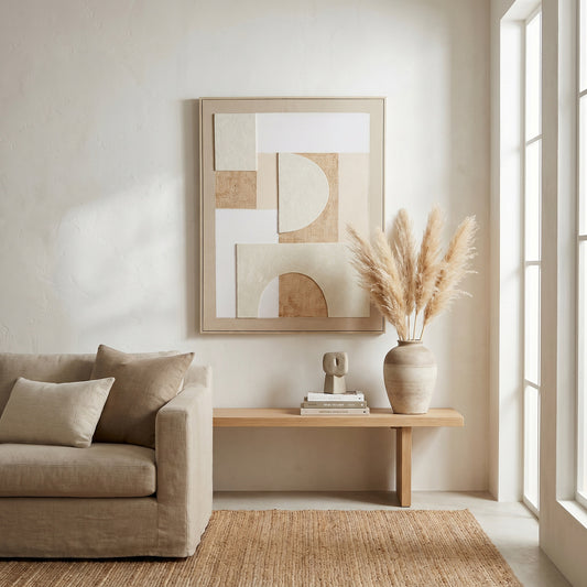 Lumera Linen Textured Canvas in Frame